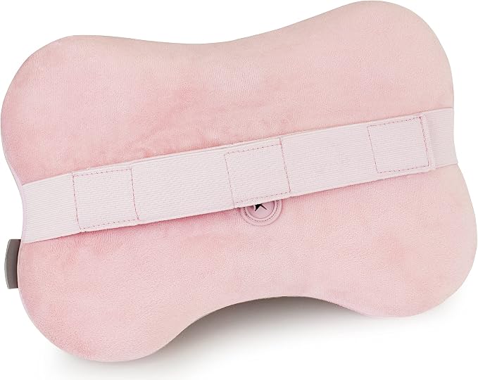 Zyllion Shiatsu Back and Neck Massager with Heat - 3D Electric Kneading Deep Tissue Massage Pillow for Muscle Pain Relief, Pink, ZMA-13