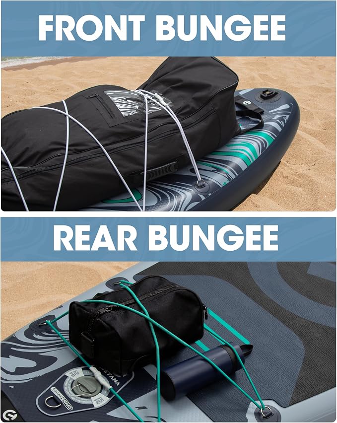 CETANA Extra Wide Inflatable Paddle Board 11'6 x 35" x 6", 450LB High Weight Capacity Wide Stable Stand Up Paddle Board for Beginners, 2–3 Person Large Paddleboard with 3 Fins, Dual Bungee, 15 D Rings