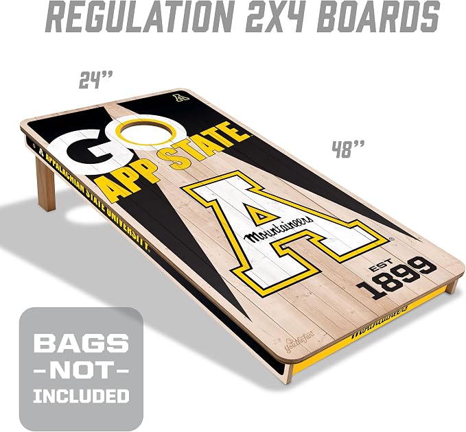 YouTheFan NCAA 2’ x 4’ Professional Wood Cornhole Game