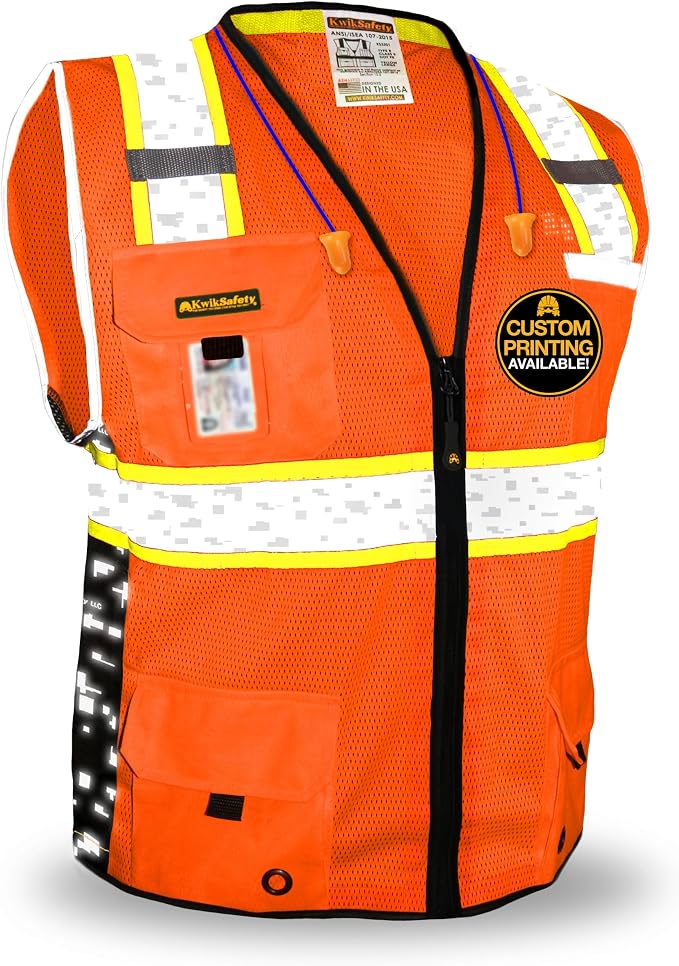 KwikSafety - BIG KAHUNA Safety Vest | Base & Limited Edition | Class 2 Reflective Vest ANSI OSHA Safety Vest for Men