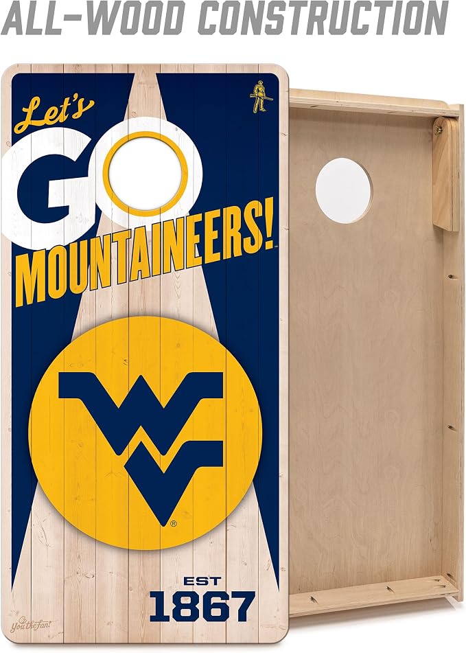 YouTheFan NCAA 2’ x 4’ Professional Wood Cornhole Game
