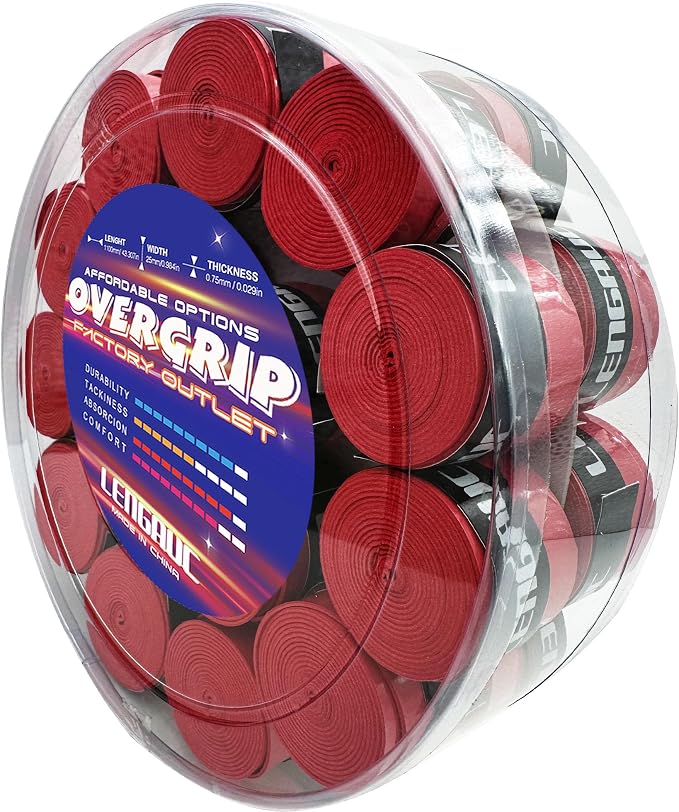 Tacky Overgrips,Tennis/Badminton/Pickleball/Paddle 30/60 Pack, Tacky Anti-Slip and Absorbent Grip, Colorful,Comfort Grip Tape,Absorb Sweatbands Anti Slip