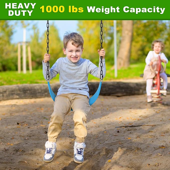 2Pcs 45" Black Heavy Duty Hanging Chains with 4 Carabiners 1000 LB Capacity Coated Swing Chain Extension Hammock Chains and Hooks Hardware Chain for Hanging Chair, Porch Swing, Punching Bags
