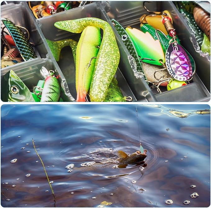 PATIKIL Assorted Reflective Fishing Lure Stickers, 20Pcs Adhesive Holographic Luminous Lure Making Sticker Crafts DIY Film Flash Lure Tape for Fishing Lure Making Metal Baits
