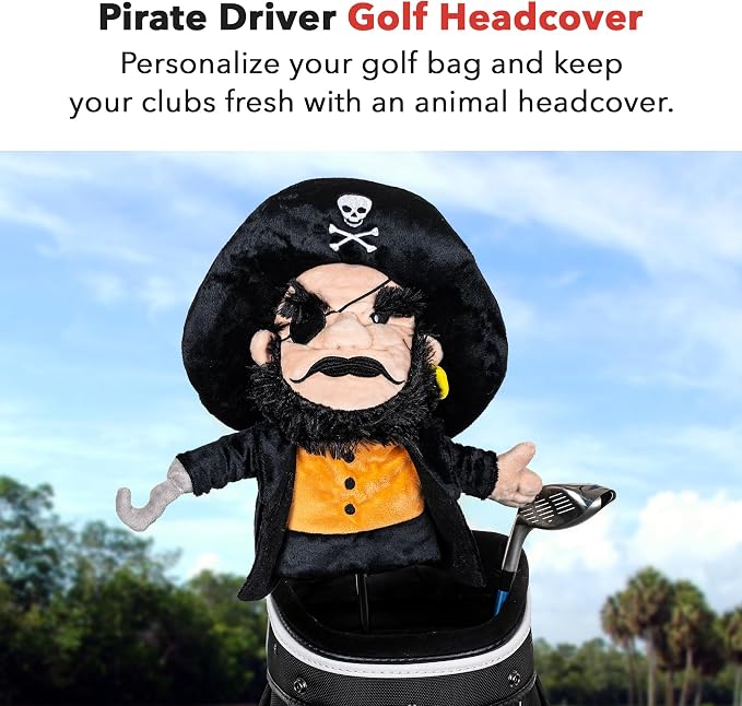 Daphne's Headcovers Pirate Driver Headcover | Premium Driver Headcovers | Funny Golf Club Covers | Stylish Protection for Your Clubs | Men's Golf Gear | Driver Headcover for Men and Women