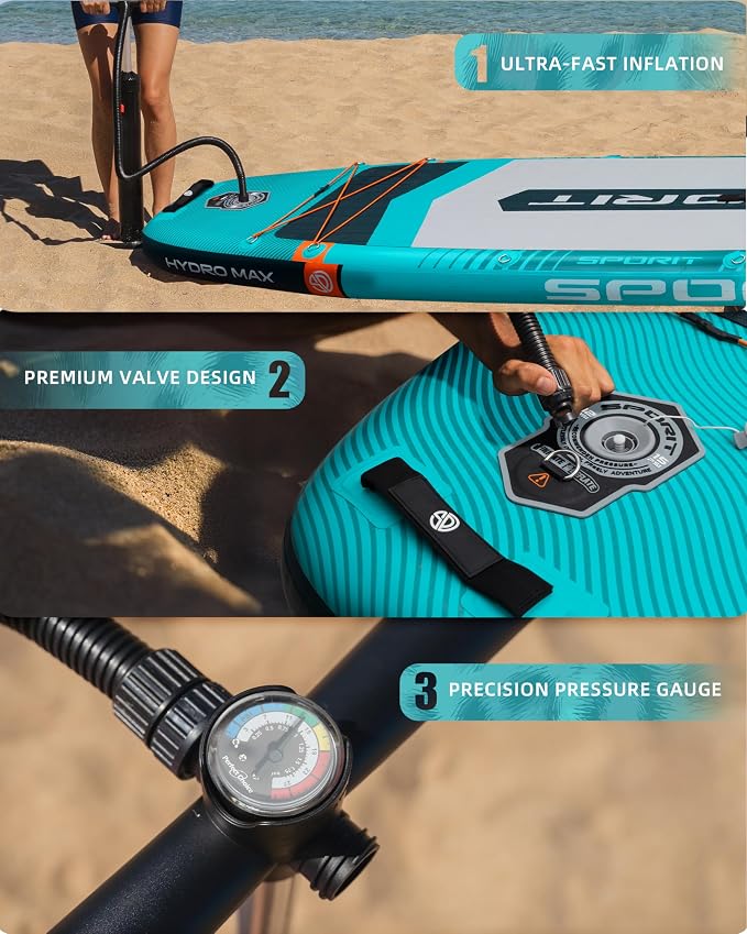 11'6×35" Super Wide Inflatable Stand Up Paddle Board, Ultra Stable SUP Board for Adults, 450lb Capacity with Shoulder Strap, 100L Backpack, Removable US Fin, Floating Paddle, Safety Leash
