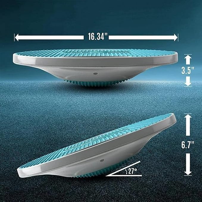 Yes4All Wobble Balance Board, Plastic Stability Trainer with Handles for Standing Desk, Core Training & Home Gym Workout