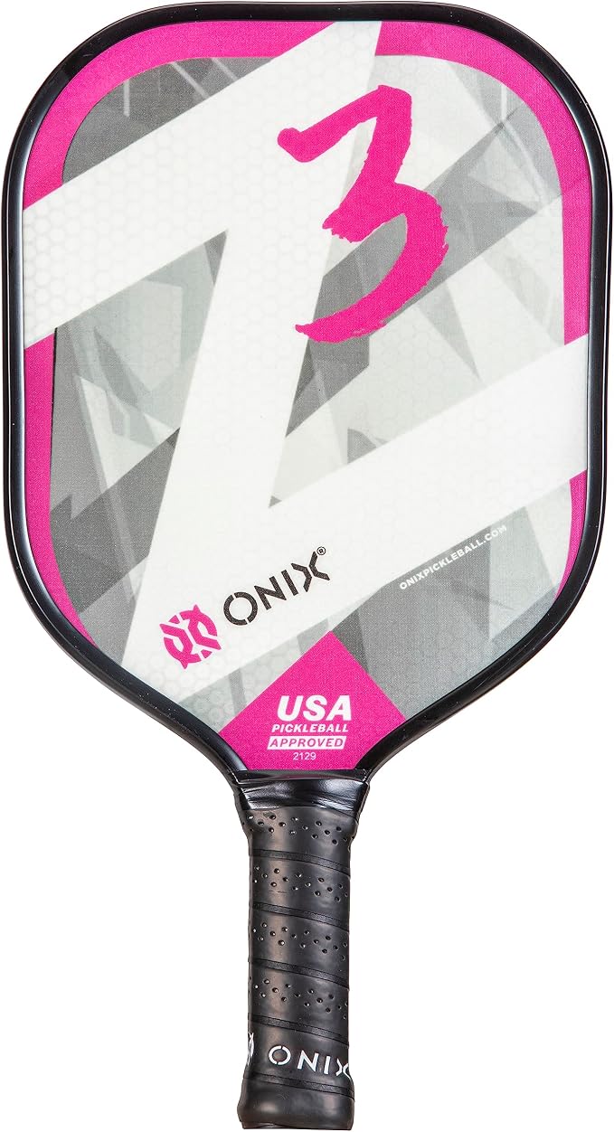 Onix Graphite Z5 Carbon Fiber Pickleball Paddle with Wide-Body Shape, Honeycomb Core & Graphite Face