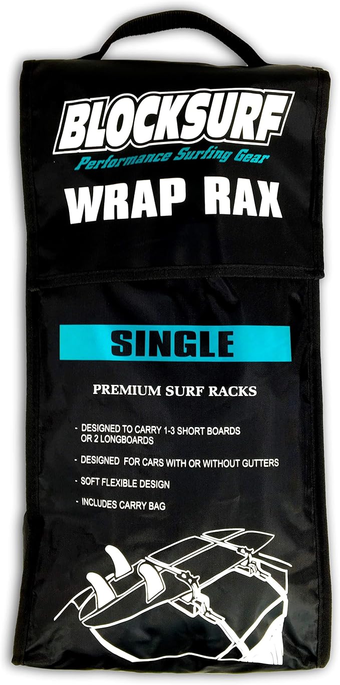 Block Surf - Wrap Rax Pro Soft Roof Racks, Universal Fit for Cars, Trucks and SUVs - Carries Long boards, Short boards, and Soft Tops