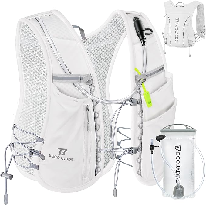 BECOJADDE 5L Running Vest for Women, Hydration Backpack Lightweight & Breathable for Trail Running, Marathon, Hiking, Cycling
