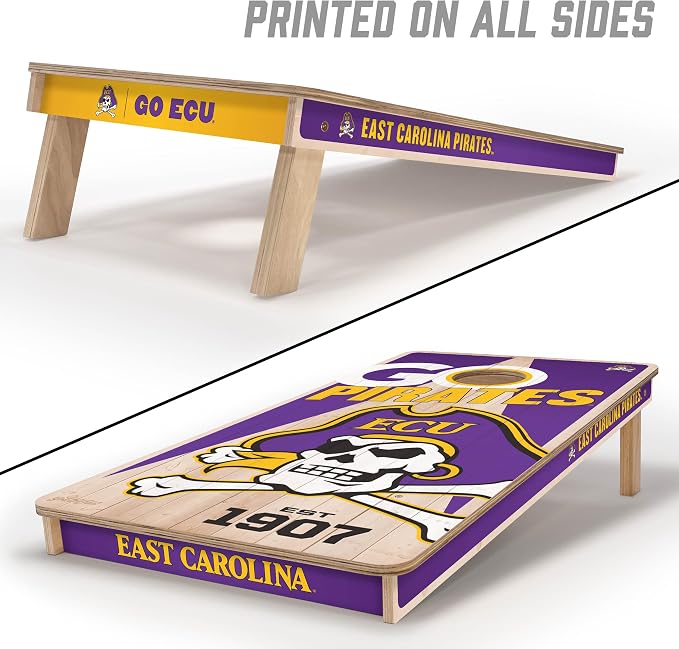 YouTheFan NCAA 2’ x 4’ Professional Wood Cornhole Game