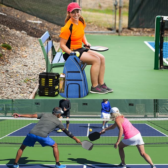 Pickleball Bag - Pickleball Bags for Women Men - Pickleball Backpack - Travel Pickleball Paddle Case, Pickle Ball Bag for Pickleball Paddle Tennis Racket, Protable Pickleball Sling Bag