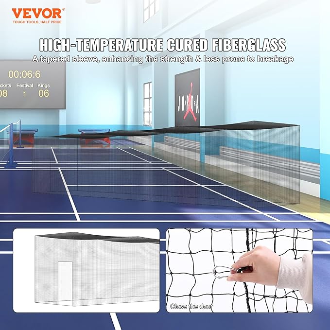 VEVOR Baseball Batting Cage,Professional Softball Baseball Batting Hitting Training Net,Heavy Duty Enclosed PE Practice Portable Pitching Cage Net&Carry Bag,for Backyard,Field,Indoor&Outdoor