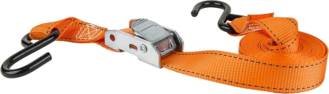 KEEPER Hampton PROD 1”x 10' Cam Buckle Tie-Down, 4 Pack - 300 lbs. Working Load Limit and 900 lbs. Break Strength