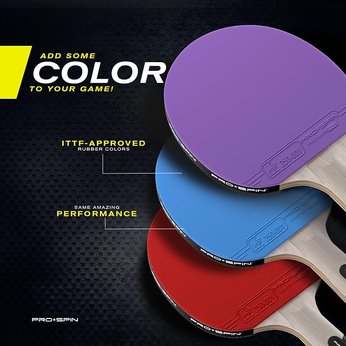 PRO-SPIN Ping Pong Paddles – ITTF Approved Professional Table Tennis Rackets with Carbon Fiber for Superior Control | 7-Ply Blade, Premium Rubber, 2.0mm Sponge