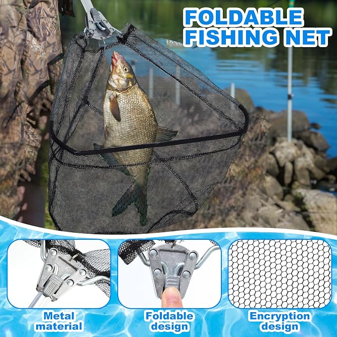 51 Pcs Fishing Rods Combo 6.89ft Telescopic Freshwater Pole Set with Plier Lip Gripper Lures Carrier Bag Pre Loaded Spinning Reel with Freshwater Rod Reel Kit Father Men Gift