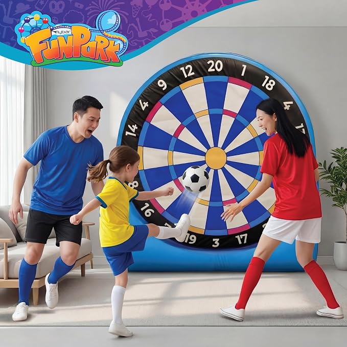 Flybar Inflatable Giant Dartboard Game for Kids & Adults, Backyard Lawn Game Set, Outdoor Play for Family Parties, Camping & Field Day Activities, Set, Quick Setup, Inflates in Minutes, Ages 6+