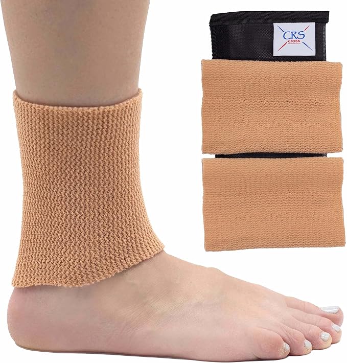 CRS Cross Ankle Gel Sleeves (2 Sleeves) Figure Skating Socks (2 Pairs) Blade Blue