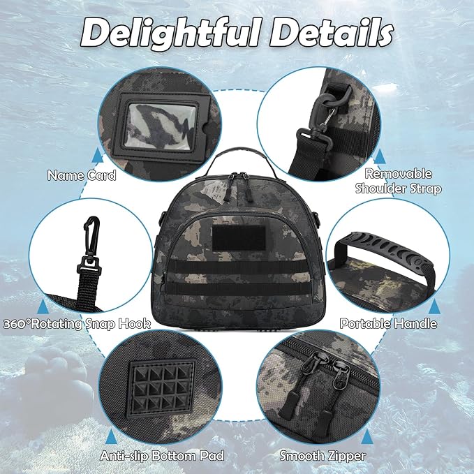 Scuba Regulator Bag - Tactical Style Diving Regulator Protective Bags Protecting and Storage Diving Gear with Adjustable Shoulder Strap