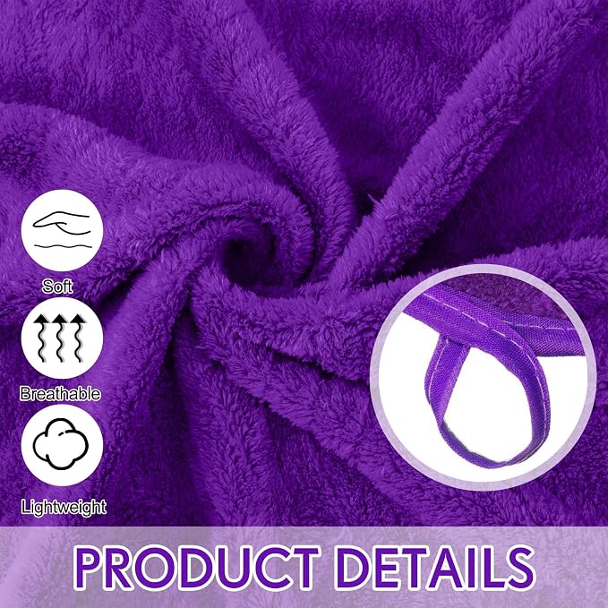 SmoothNovelty 4 Pack Bath Sheets 40 x 80 Inch Oversized Jumbo Extra Large Towels Quick Dry Coral Fleece Absorbent Soft Lightweight XL Shower Towels for Home Gym Travel Beach Spa Pool Hotel (Purple)