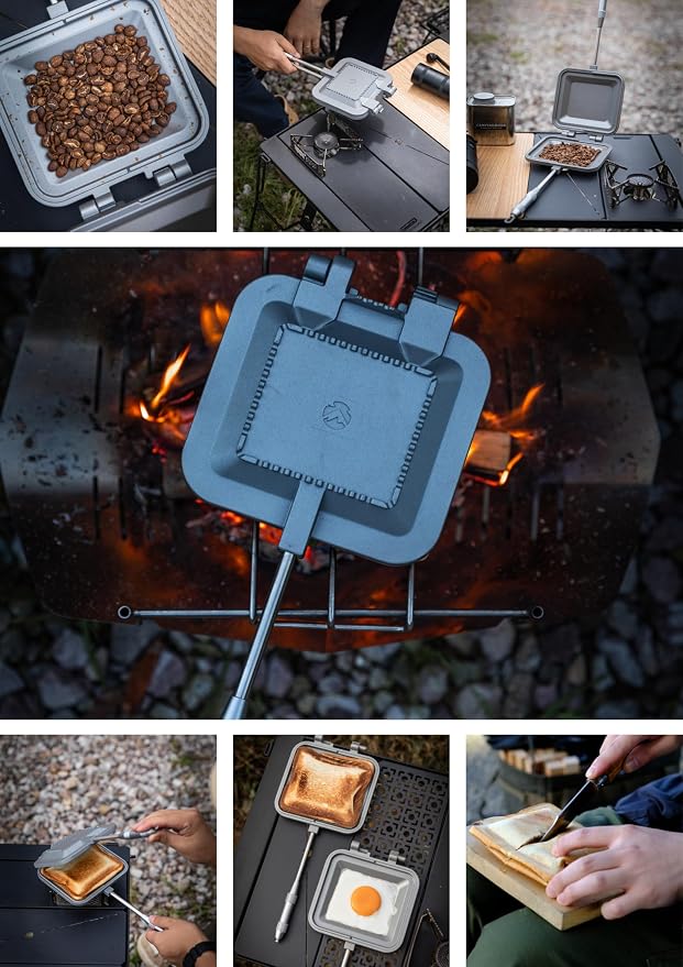 camping moon Sandwich Maker Hot Sand Single Burner Gas Fire Open Fire Compact Aluminum TT-1315