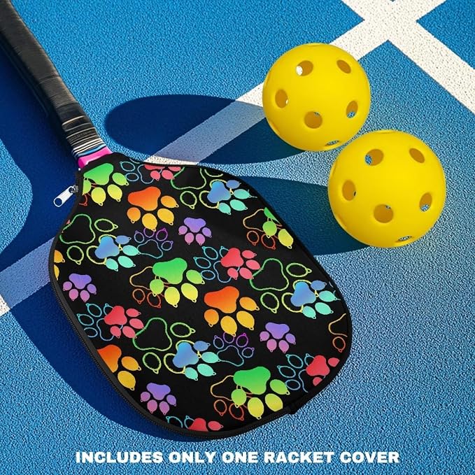 Blue Camo Corgi Pattern Print Pickleball Paddle Covers Only Paddles Holder Sleeve Fits Most Rackets