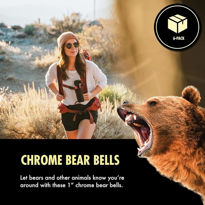 Counter Assault Bear Bell- 1" Chrome - 6 Pack
