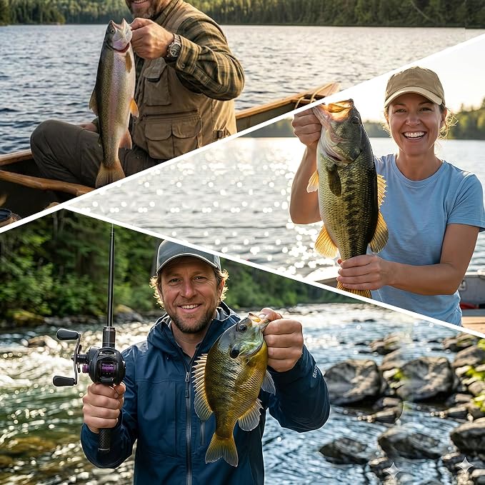 Left-Hand Bait Finesse System Telescopic Rod and Reel BFS Combo | Ultralight BFS kit with 5'10" UL carbon rod, left-hand baitcasting reel, 7g micro jigs, and deep-throat hook remover.