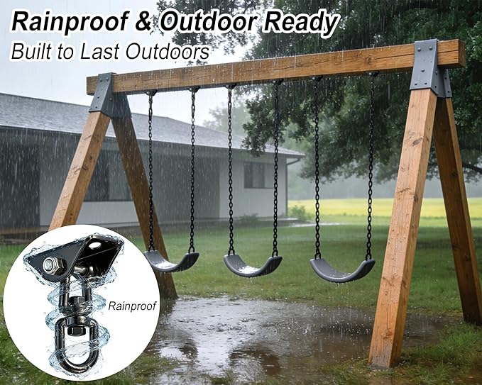 Yose Porch Swing Hanging Kit Heavy Duty 1000lbs Stainless Steel, Easy to Install Swing Hardware with Ceiling Hooks and Hammock Hooks, Complete Swing Set Accessories for Indoor Outdoor Patio Garage