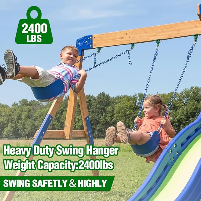 Swing Hangers with Bearing, Heavy Duty Porch Swing Hanging Kit for Outdoor Playground Tree Indoor Ceiling Mount Hardware Brackets with Snap Hooks for Yoga Hammock Punching Bag Accessories 8PCS Green