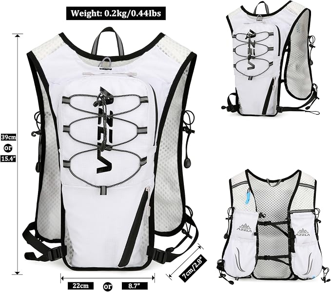 Lightweight Hydration Vest Backpack for Running Cycling Hiking, Water Bladder Pack for Outdoor Sports