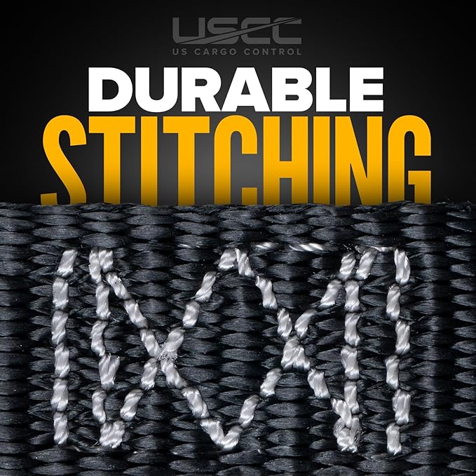 US Cargo Control Stainless Steel Ratchet Straps with Carabiner Hooks 1" X 10' (800-Pack), 500 LBS Break Strength, Marine Tie Down Straps for Boats, ATVs, Trees, Camping, Snow, Saltwater Applications