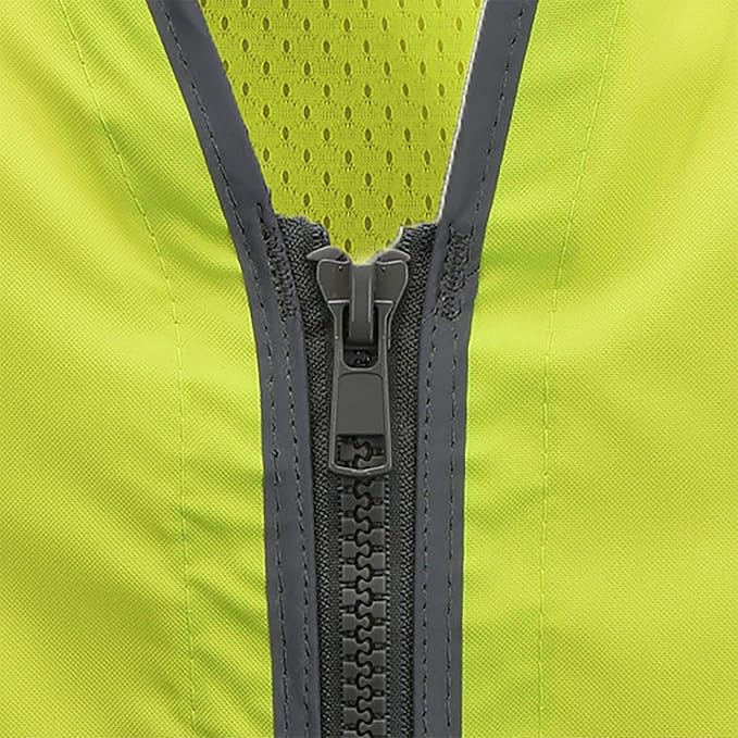 Radians SV55 Class 2 Heavy Woven Two Tone Engineer Vest with Padded Neck to Support Extra Weight in Cargo Pockets, Green, 3X-Large.