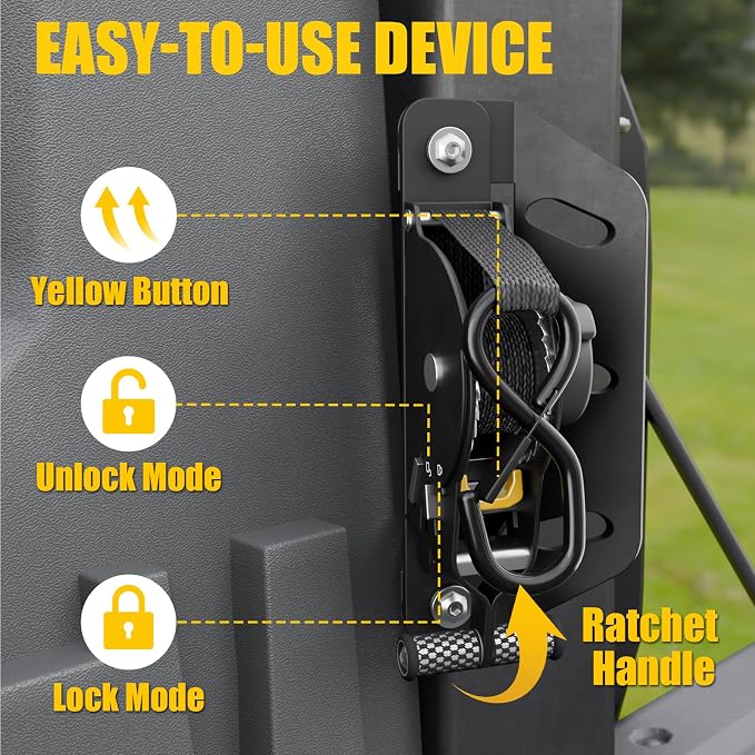 Retractable Ratchet Straps Compatible with 2022-2025 2026 Toyota Tundra Retracting Straps 2PCS Auto Retract Securing Strap Tie Down System for 2024 Tundra Accessories