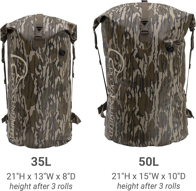 ALPS OutdoorZ Ducks Unlimited Guardian Backpack Dry Bag, 35L - Mossy Oak Original Bottomland