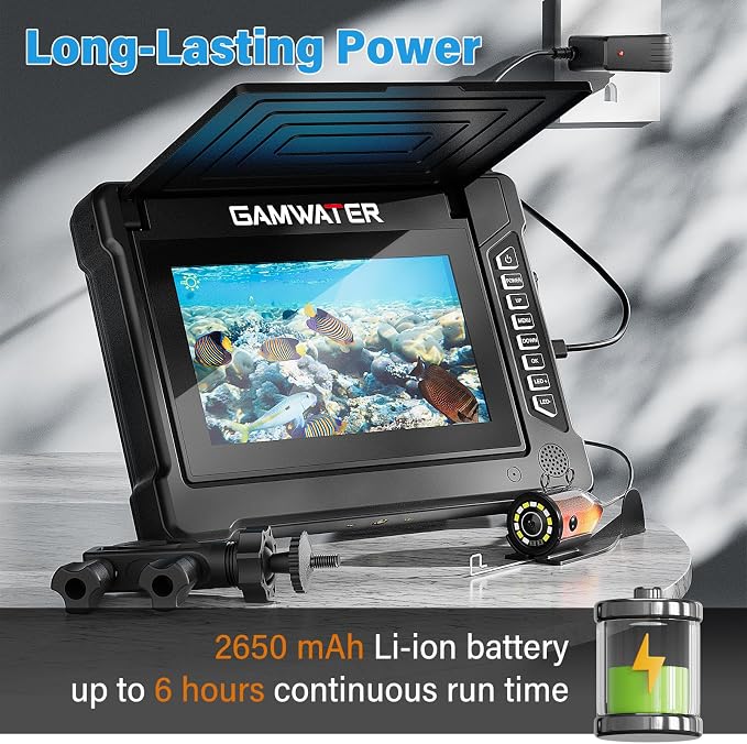 Underwater Fishing Camera, 7 Inch LCD Fishing Camera with Infrared Night Vision Light, Portable Fish Finder with 15M Cable, and Upgraded HD Lens for Ice Lake Boat Kayak Fishing,Portable Fish Finder