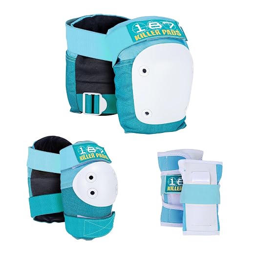 187 Killer Pads Six Pack Pad Set, Protective Gear for Elbows, Knees, and Wrists - Ideal for Skateboarding, Roller Skating, and Inline Skating