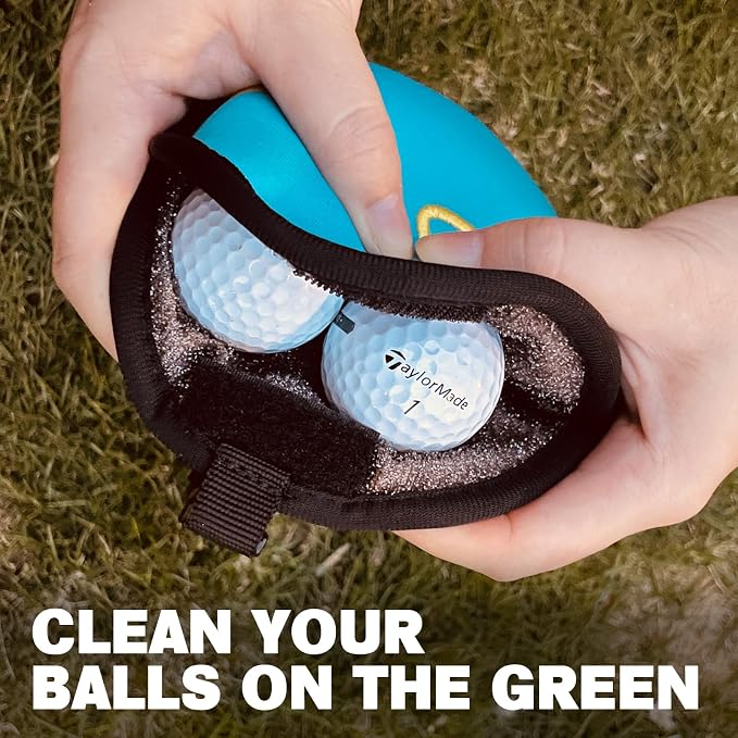Golf Club Cleaner Bag and Telescopic Golf Ball Retriever for Water
