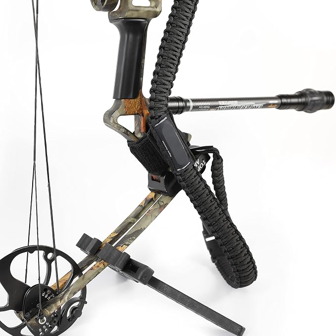 SUNYA Paracord Compound Bow Sling with V2 Upgraded Magnetic Connection System. Lightweight Hands Free Shoulder Carrying Sling for Bow Hunting, Field Archery and 3D