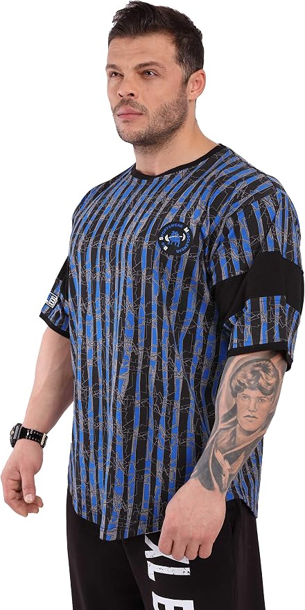 Men's T-Shirt Oversize | Bodybuilding and Fitness Workout Rag Top, Cotton Active Wear Shirt