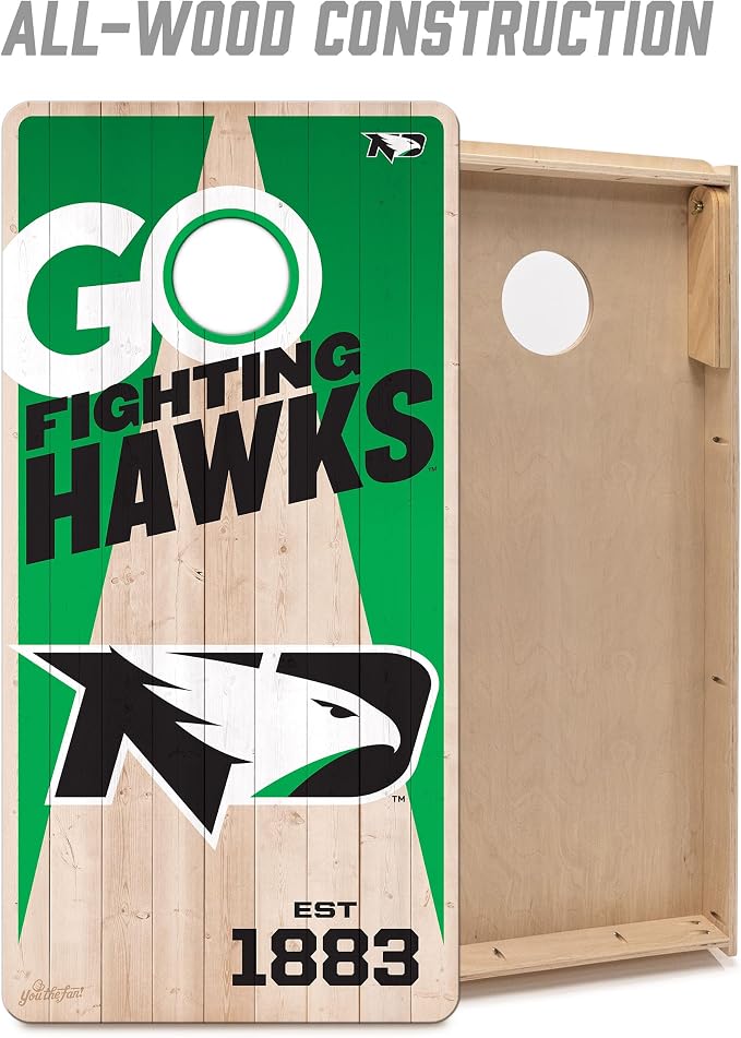 YouTheFan NCAA 2’ x 4’ Professional Wood Cornhole Game