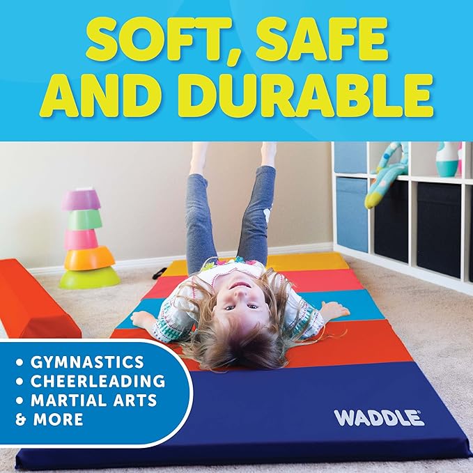 WADDLE Tumble Mat for Kids Gymnastics, Training, Home Exercise