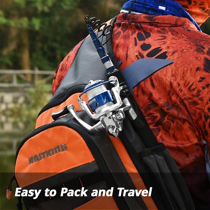 KastKing Compass Telescopic Fishing Rods and Combo, Easy to Travel | Sensitive Graphite Composite Blank, Easy to Travel, Packs to Just 17" in Length, Stainless Guides and Ceramic Rings