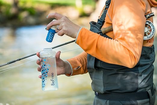 Katadyn BeFree Collapsible Water Filter Bottle 0.6L for Hiking, Trail Running & Backpacking | Ultralight 59g Squeeze Filter Removes Bacteria, Protozoa & Sediment, BPA-Free, EZ-Clean Membrane