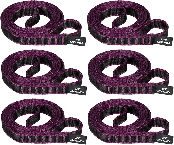 18mm Nylon Climbing Sling Runner 23KN CE2008/EN566 Certified - Webbing Straps for Outdoor Rock Climbing, Rappelling, Swing, Yoga Hammock etc