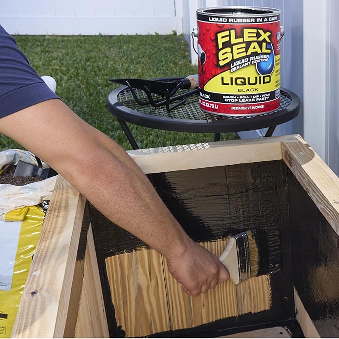 Flex Seal Liquid, Rubber Coating Sealant, Waterproof, Flexible, Breathable, and UV Resistant, Roof Repair, Basements, RV, Campers, Trailers, Marine, EPDM, Masonry, Black, 32 oz