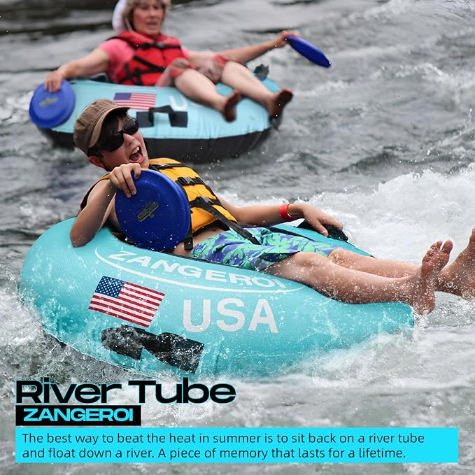 River Tube River Tubes for Floating Heavy Duty with River Tube Cover River Run Tubes for Floating Inner Tubes for River Floating River Rat Tubes for Floating River Floats for Adults Heavy Duty