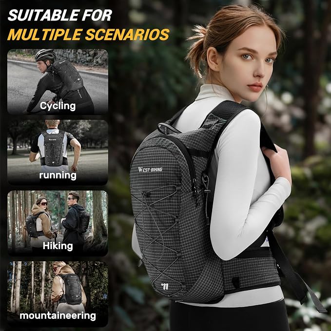 Lightweight Hydration Backpack with 2L Water Bladder Running Hydration Vest Backpack Specialized Hydration Pack for Cycling, Hiking, and Mountaineering