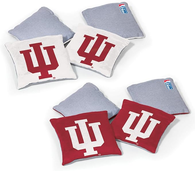 NCAA College Dual Sided Bean Bags by Wild Sports, 8 Count, Premium Toss Bags for Cornhole Set - Great for Tailgates, Outdoors, Backyard
