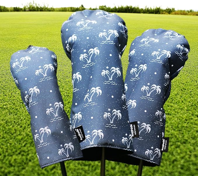 Golf Club Head Covers 3 Pack Waterproof Cloth Head Covers for Driver/Fairway Wood/Hybrid Fit All Golf Clubs Headcover #1#3#5 for All Brands